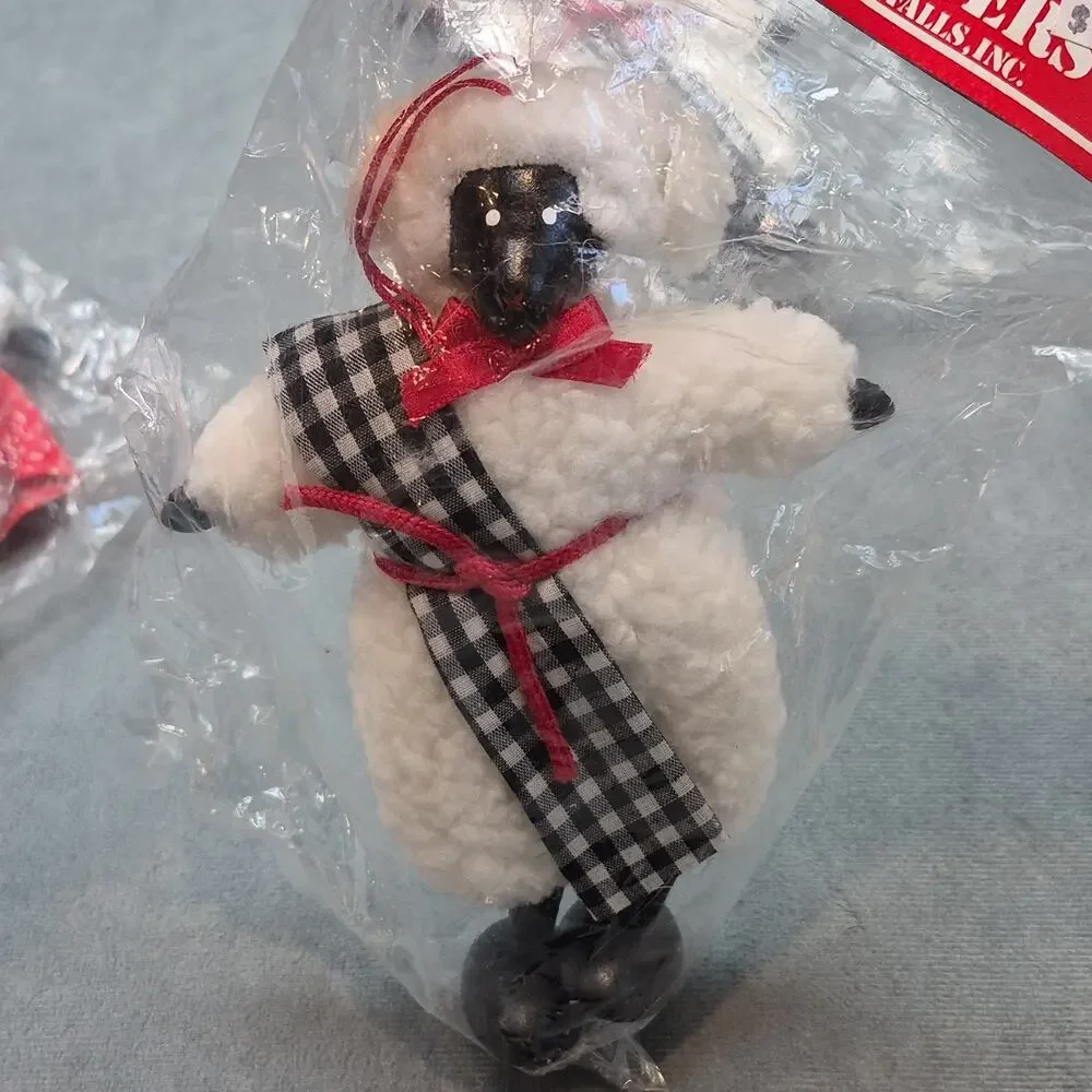 Retro Farmhouse Country Style Lamb Sheep Stuffed Doll Midwest Importers Lot of 4